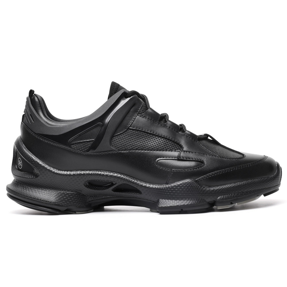 7CM / 2.76 Inches CMR CHAMARIPA Elevator Shoes For Men - Black Leather Sneakers That Make You Taller
