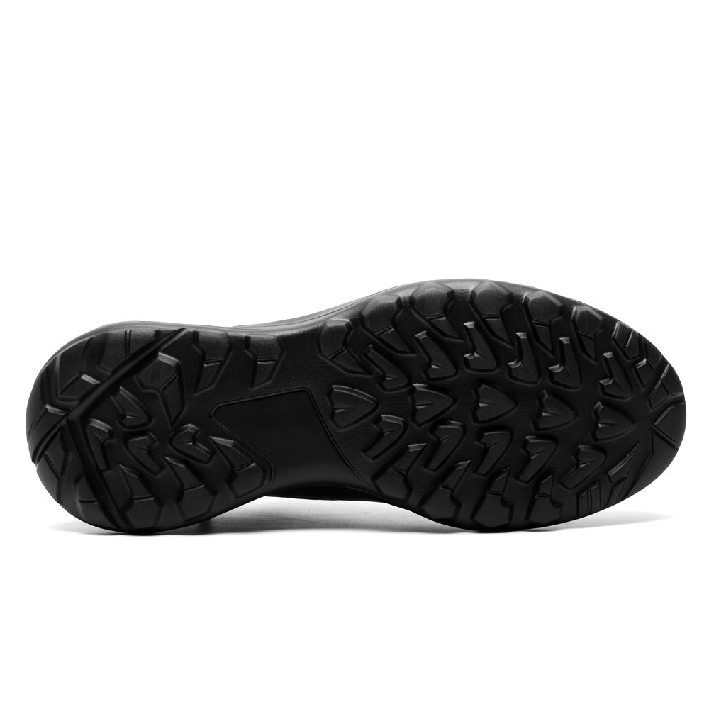 7CM / 2.76 Inches CMR CHAMARIPA Men's Shoes With Higher Heels - Black Leather Height Boosting Trainers