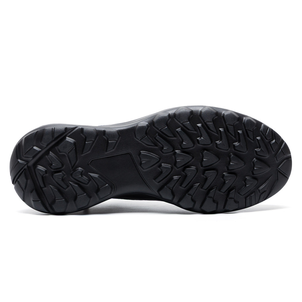 7CM / 2.76 Inches CMR CHAMARIPA Men's Height Increase Shoes - Gray Leather Trainers That Make You Taller