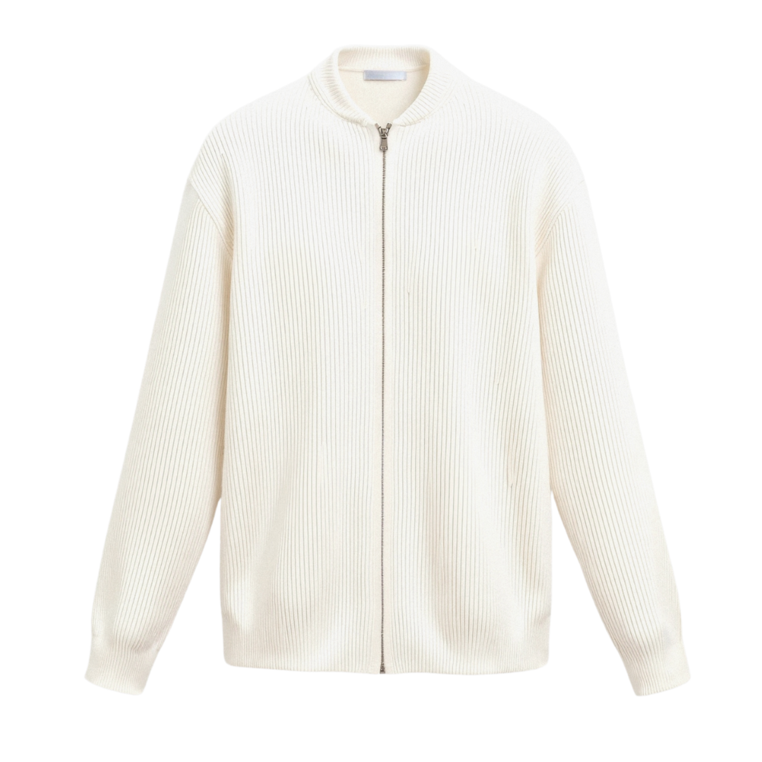 Cavallo Solid Knitted Crew Neck Cardigan