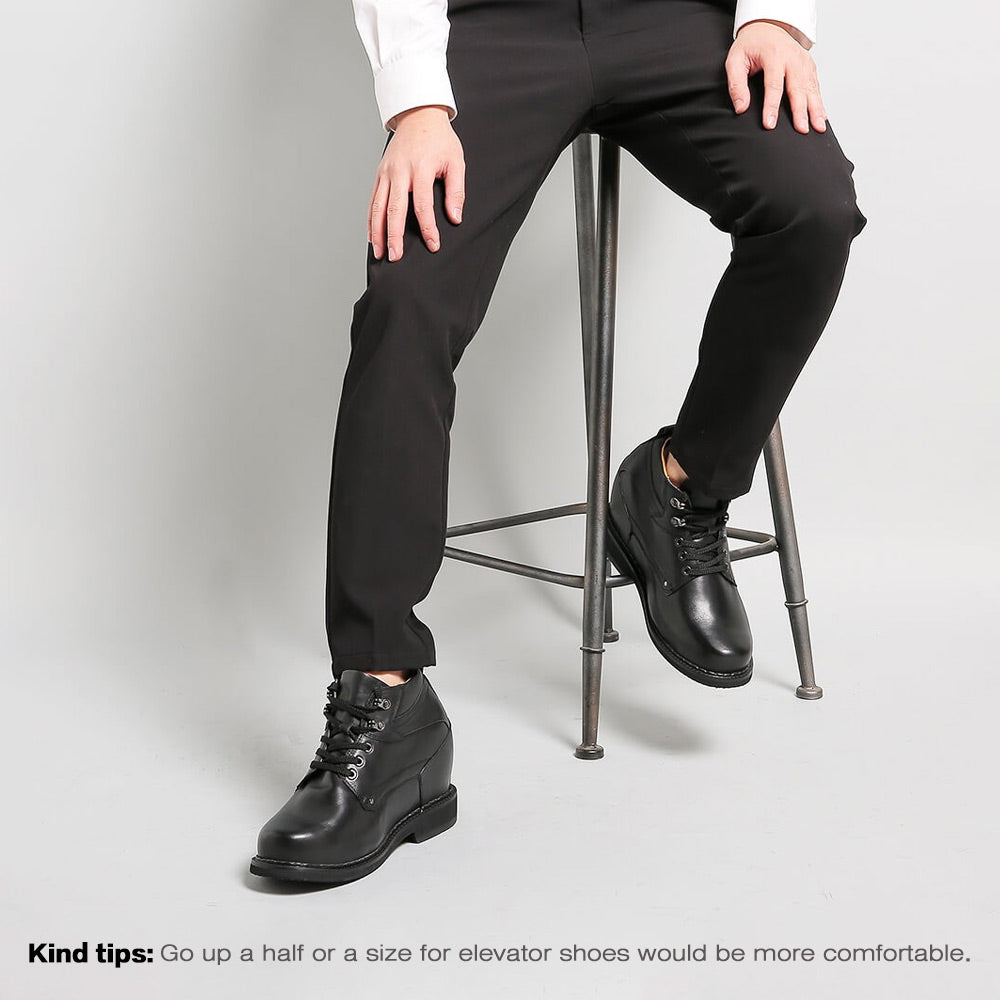 13 CM / 5.12 Inches Taller - CMR CHAMARIPA Height Increasing Boots Hidden Heel Working Boots