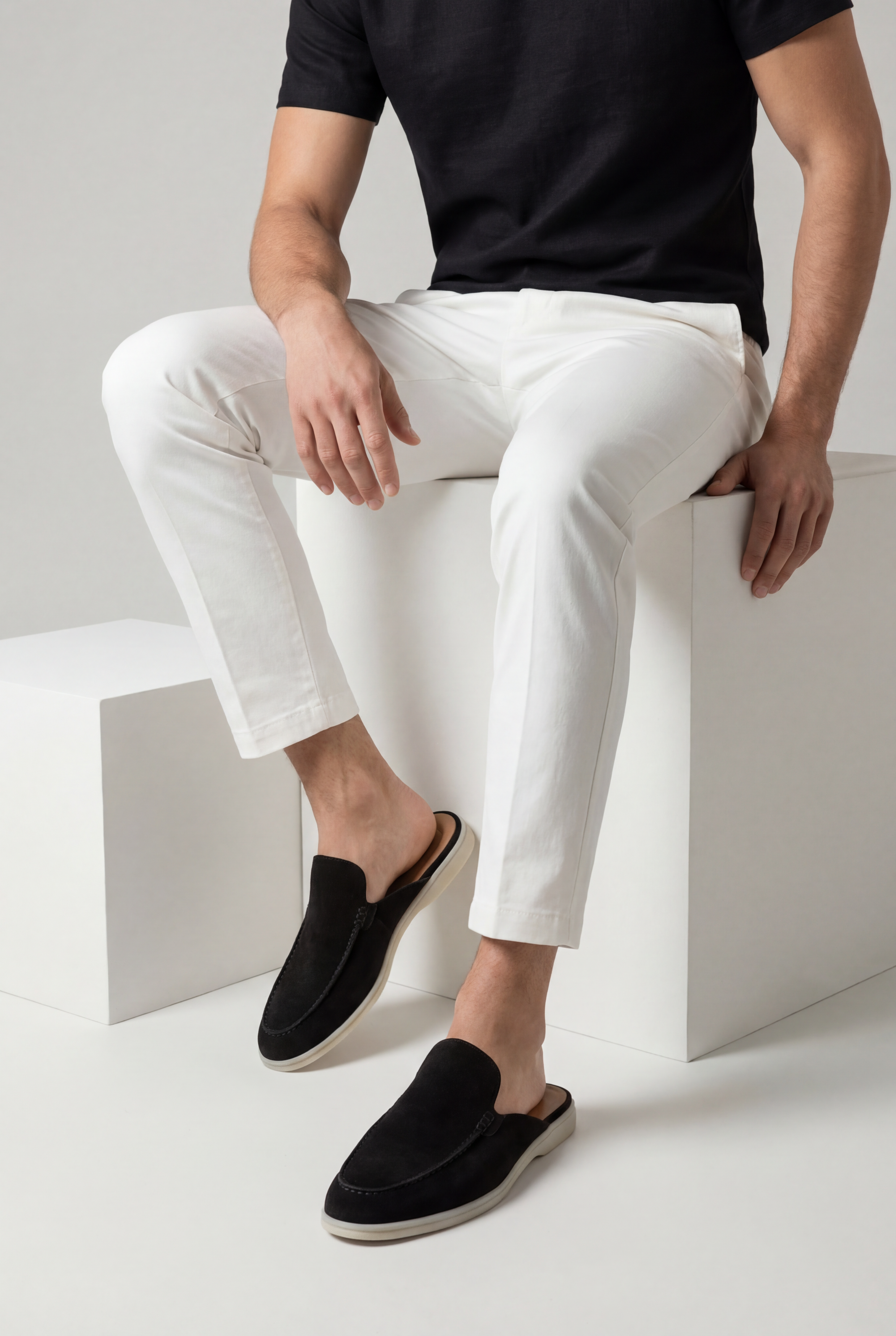 Yacht Suede Mule Black