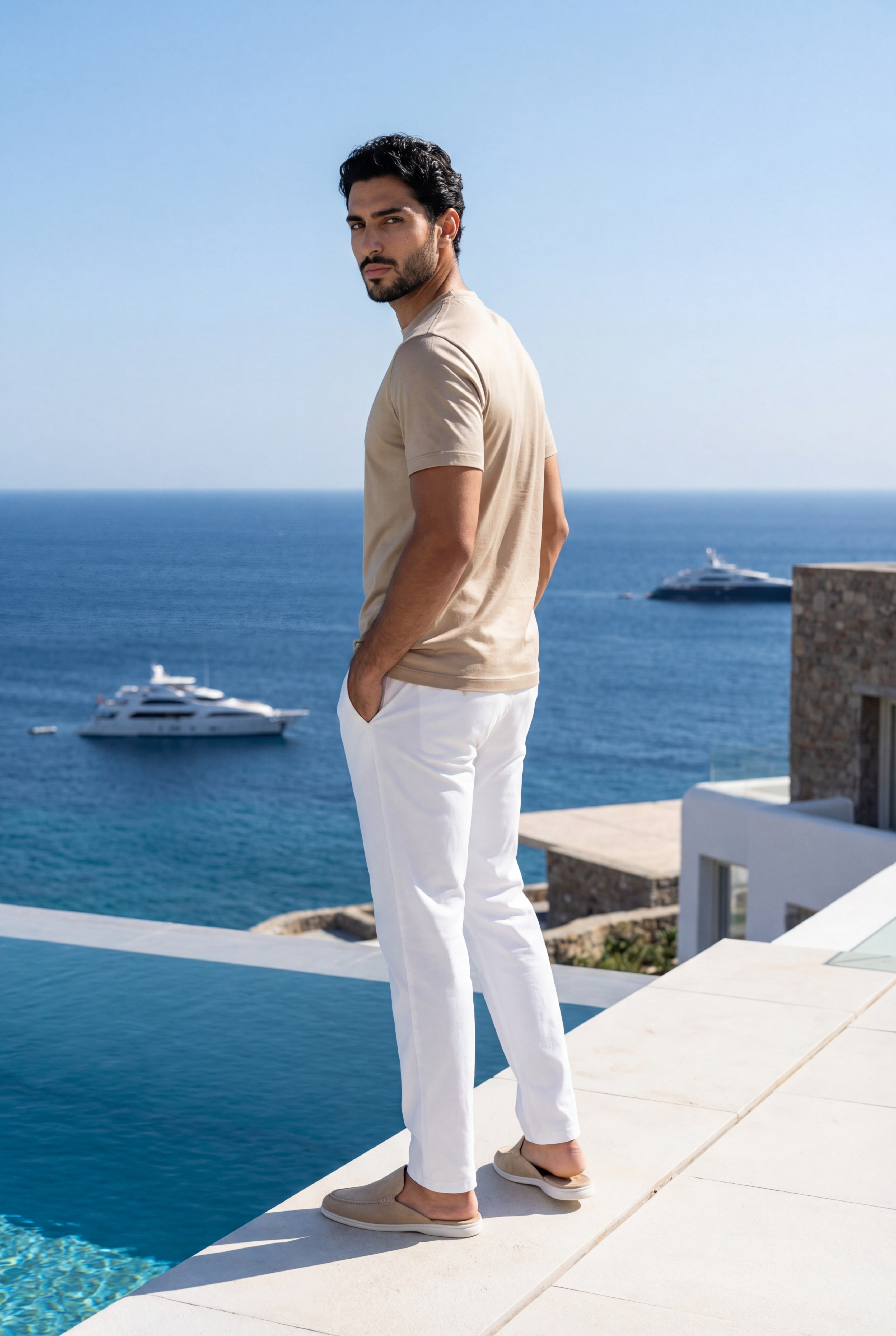Yacht Suede Mule Beige