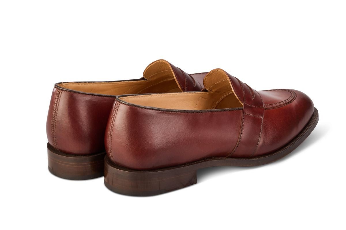 Alfred Penny Loafer - Burgundy Calf