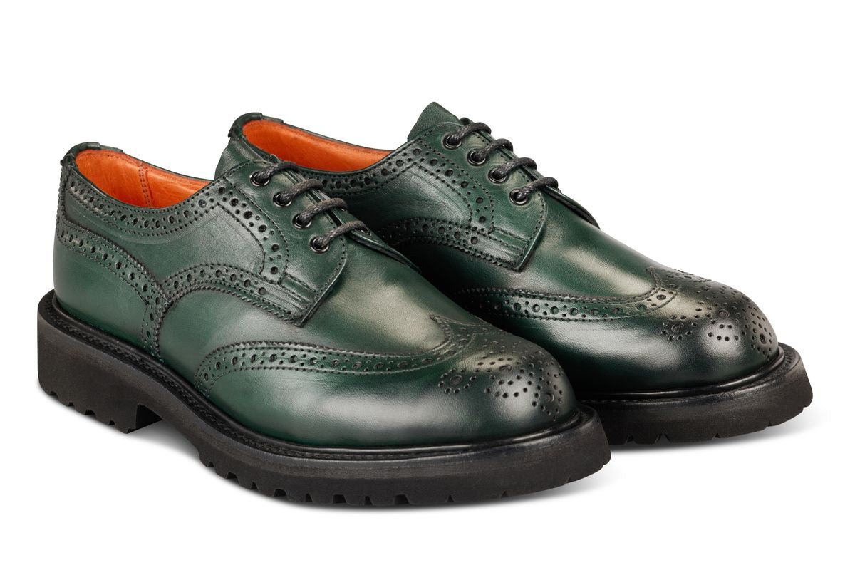 Anne Brogue Country Shoe - Green Ecopel