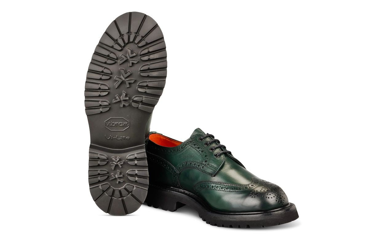 Anne Brogue Country Shoe - Green Ecopel