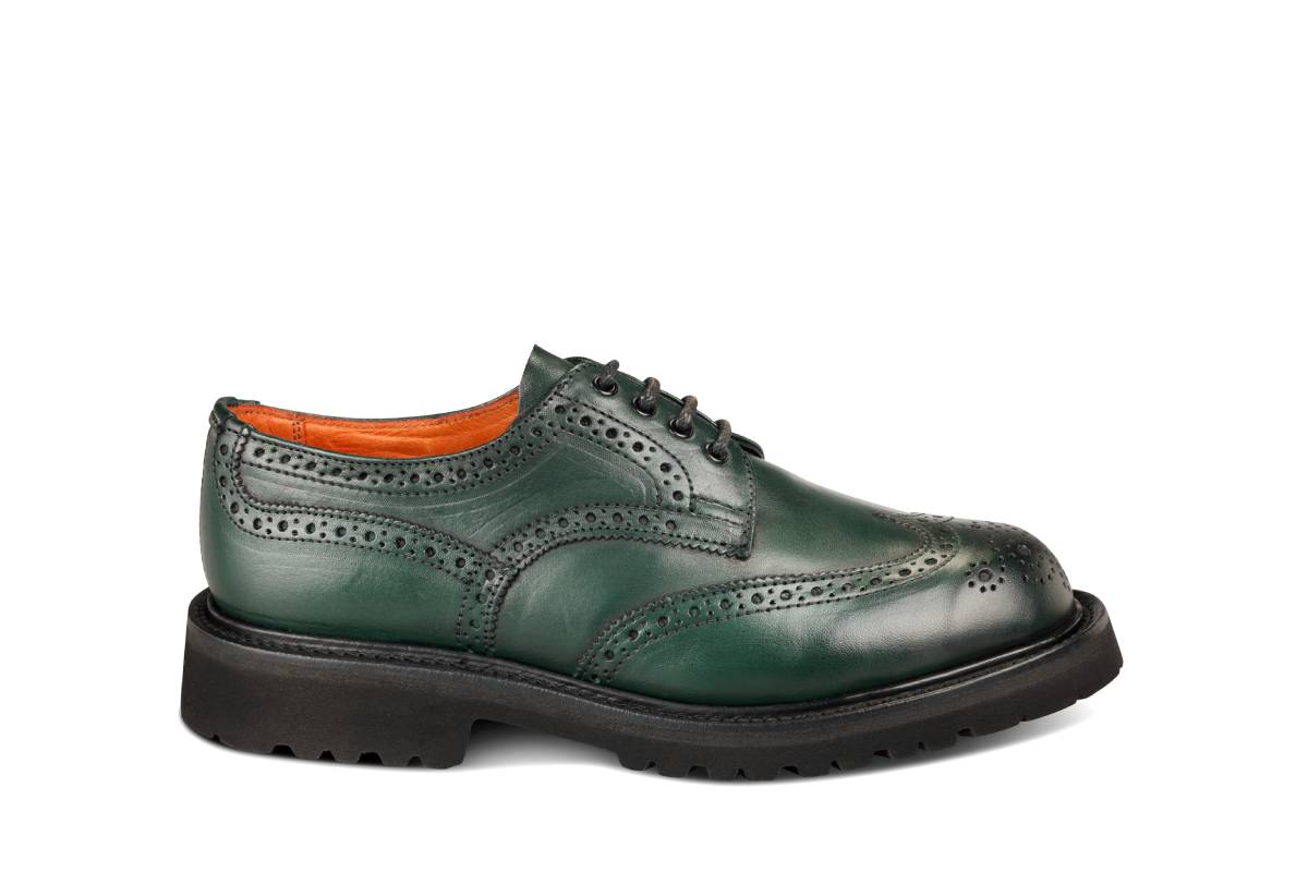 Anne Brogue Country Shoe - Green Ecopel