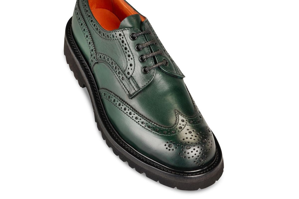Anne Brogue Country Shoe - Green Ecopel