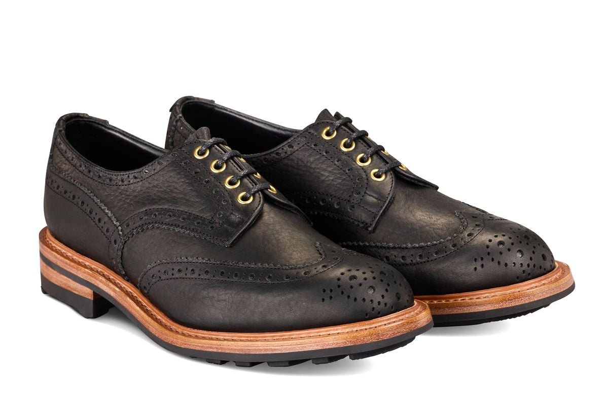 Bourton Country Shoe - Black Buffalo (Tricker's Exclusive)