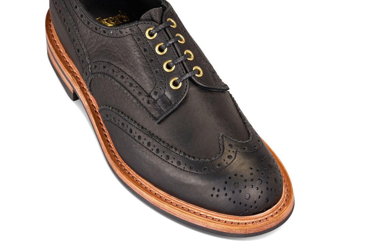 Bourton Country Shoe - Black Buffalo (Tricker's Exclusive)