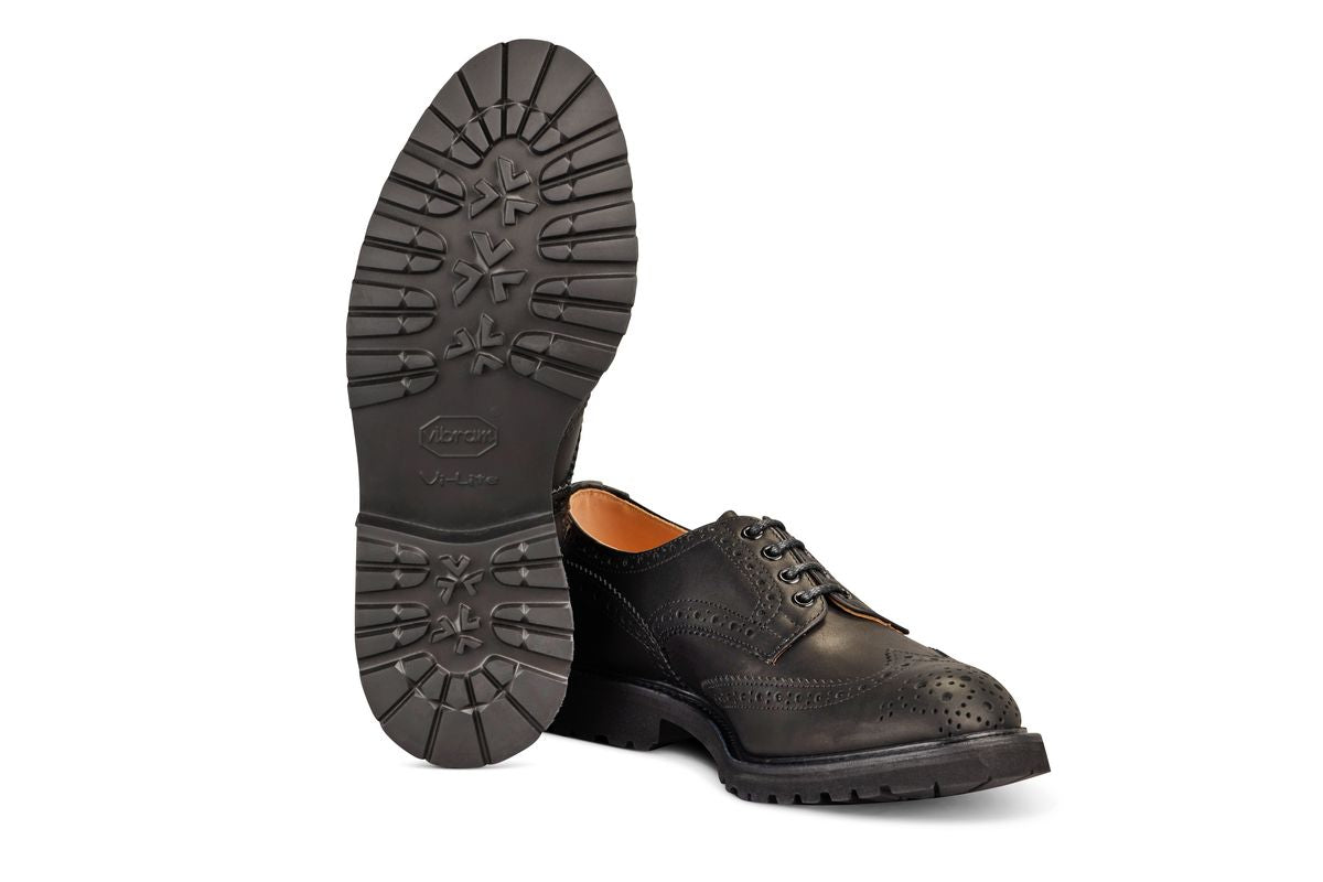 Bourton Country Shoe - Black Pampus