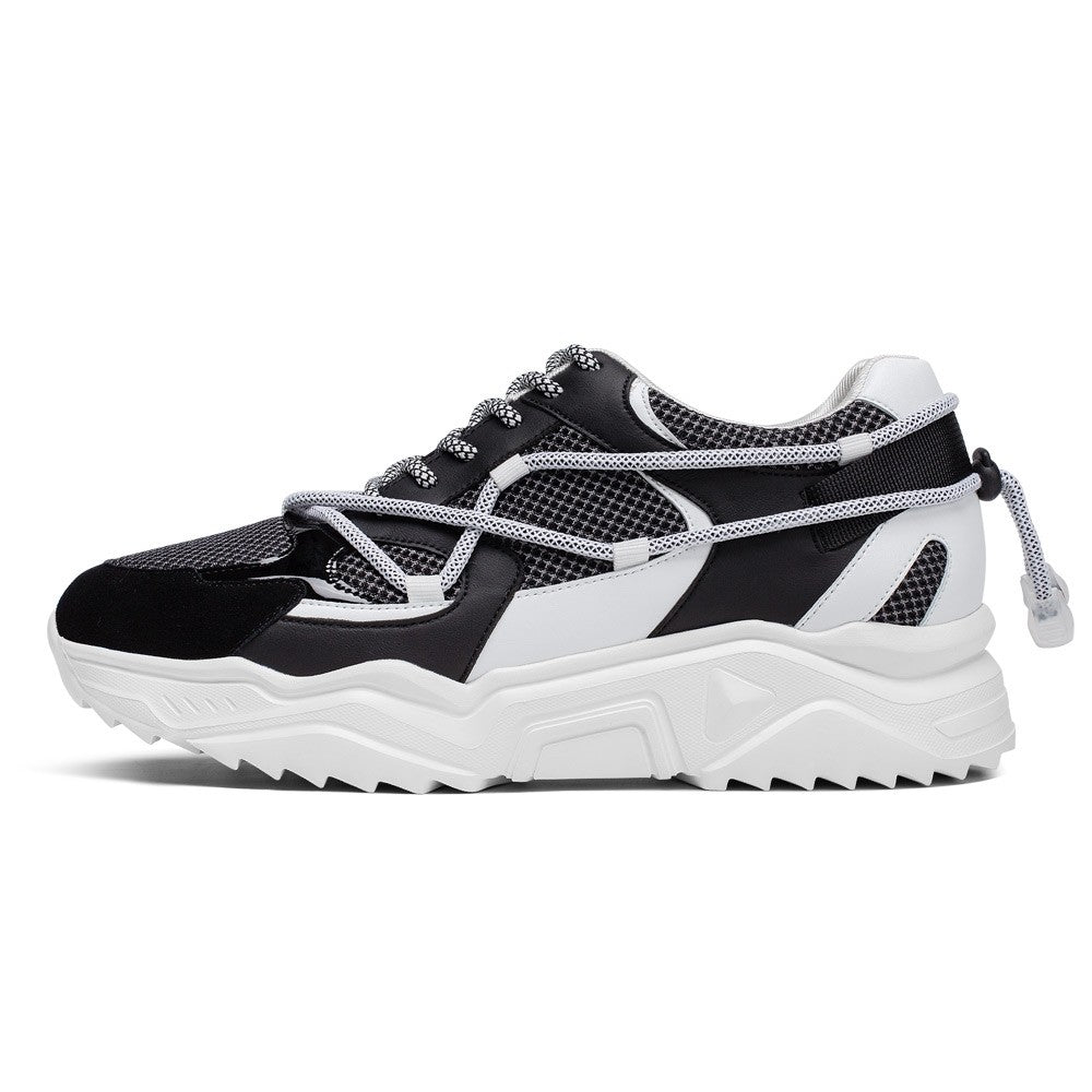 7 CM / 2.76 Inches CMR CHAMARIPA Men's Black Breathable Casual Sneakers Shoes