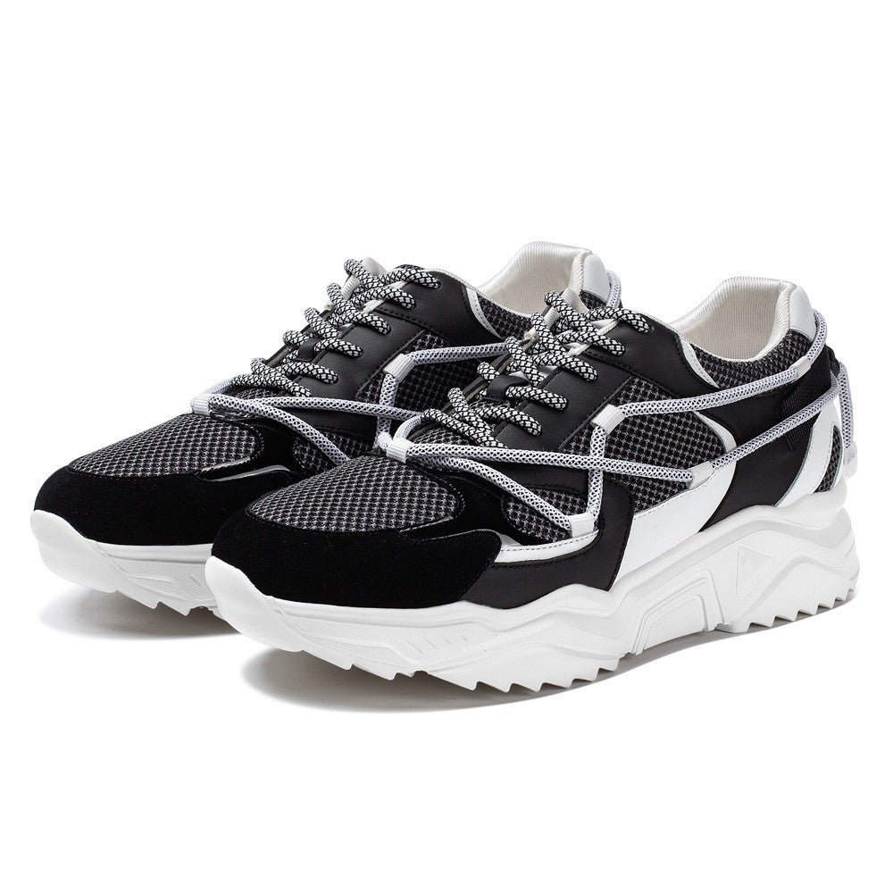 7 CM / 2.76 Inches CMR CHAMARIPA Men's Black Breathable Casual Sneakers Shoes