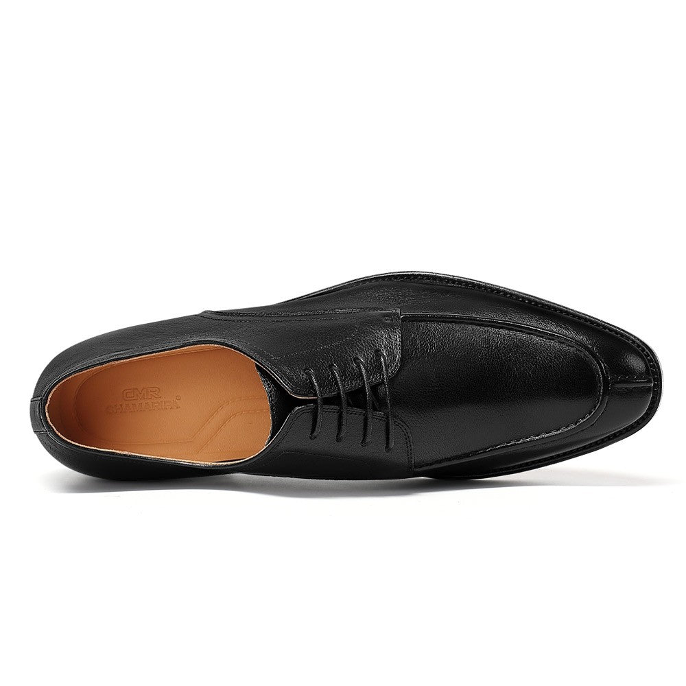 7 CM/2.76 Inches CMR CHAMARIPA Men’s Black Leather Derby Elevator Shoes