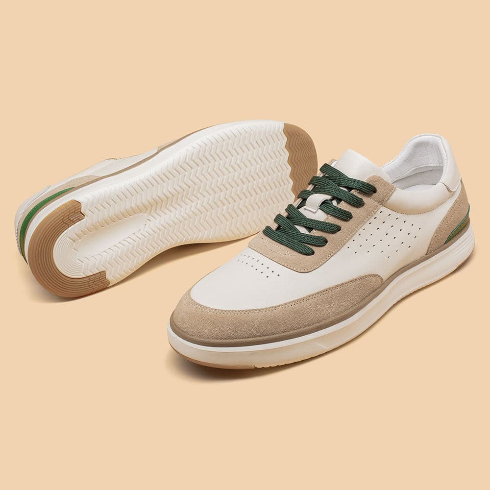 6 CM / 2.36 inches CMR CHAMARIPA Beige Elevator Sports Shoes for Men - Height Increasing Sneakers