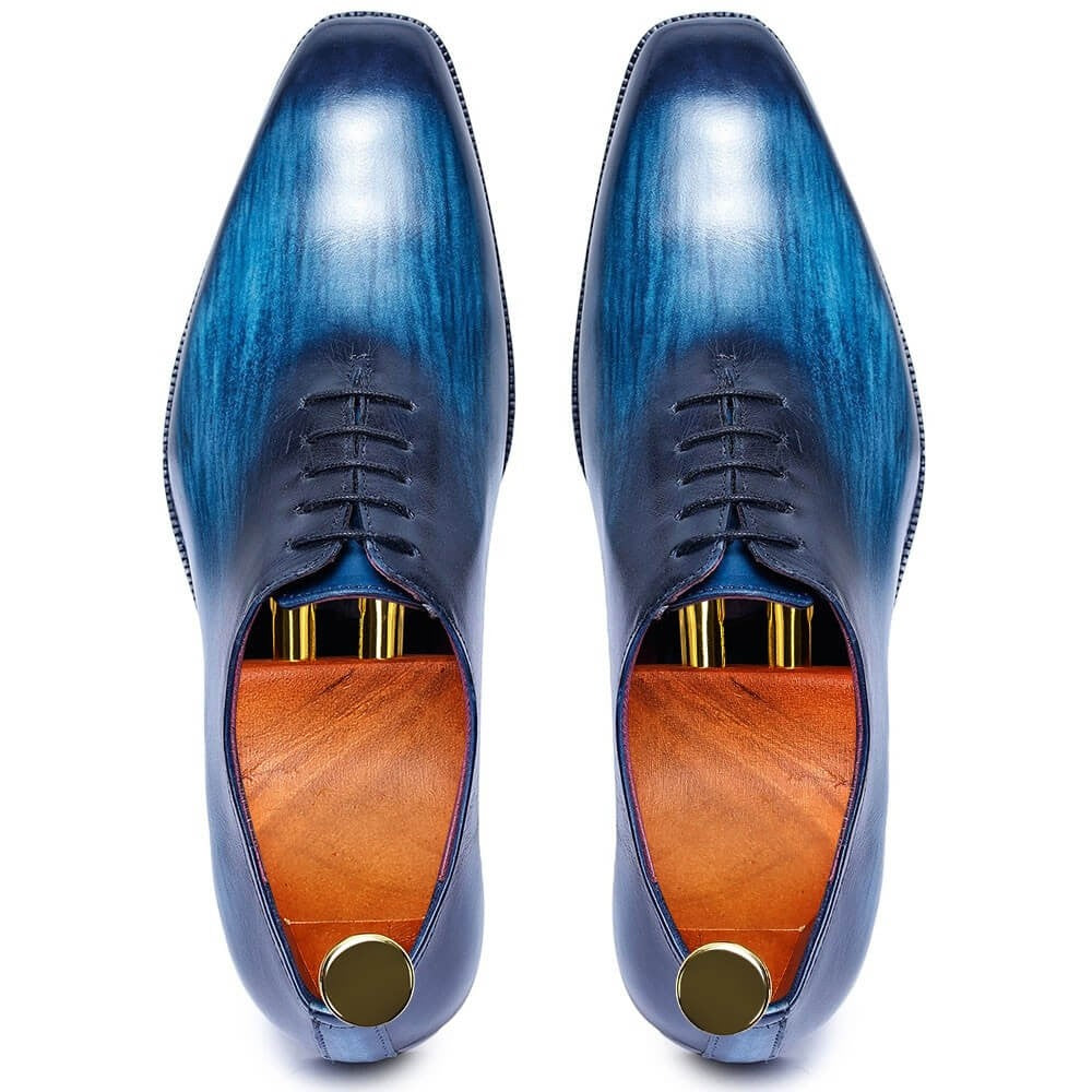 7 CM / 2.76 Inches Taller - CMR CHAMARIPA Wedding Elevator Shoes For Men - Handcrafted Wholecut Oxford - Navy