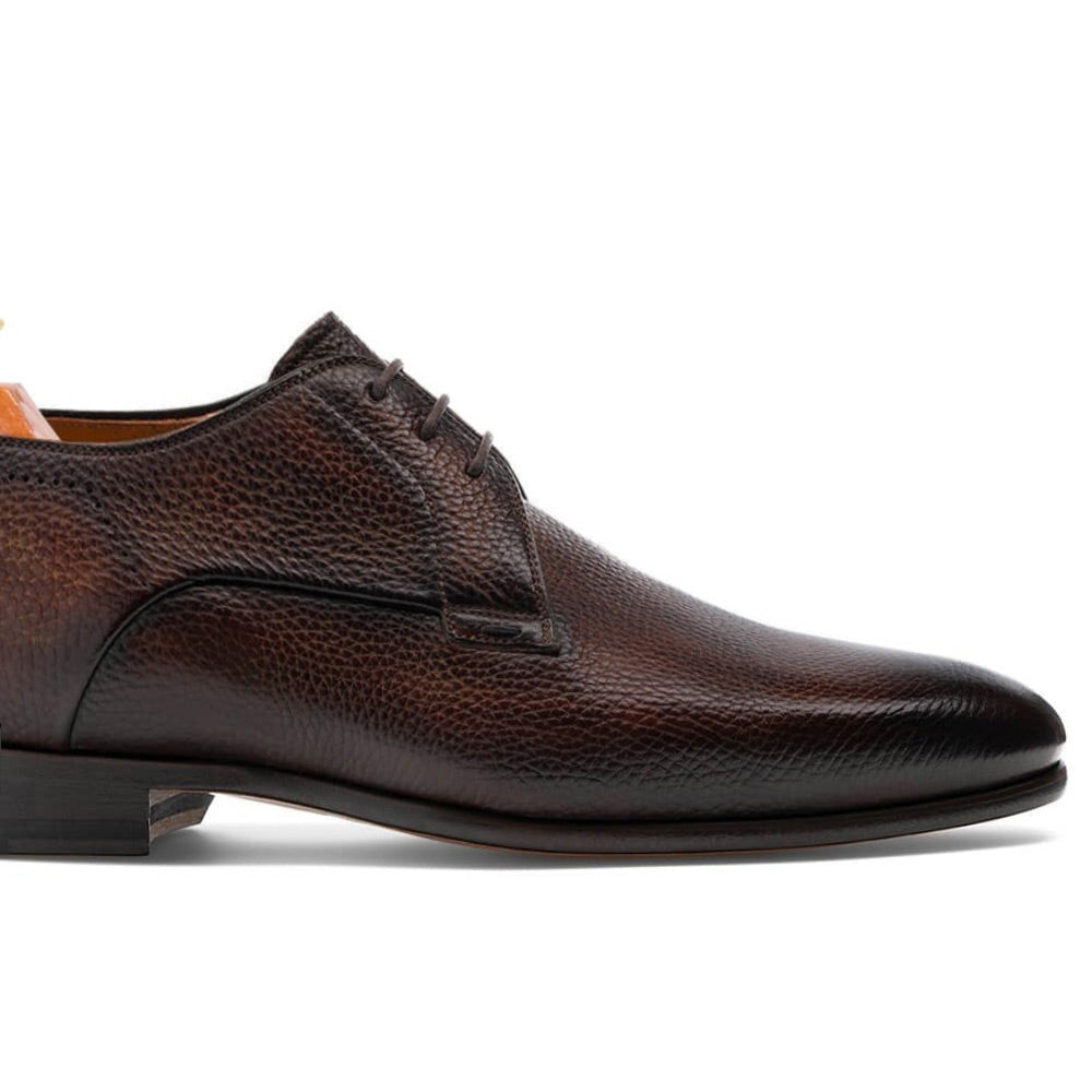 7CM / 2.76Inches - CMR CHAMARIPA Dress Elevator Shoes High Heel Men Shoes Brown Leather Derby Shoes