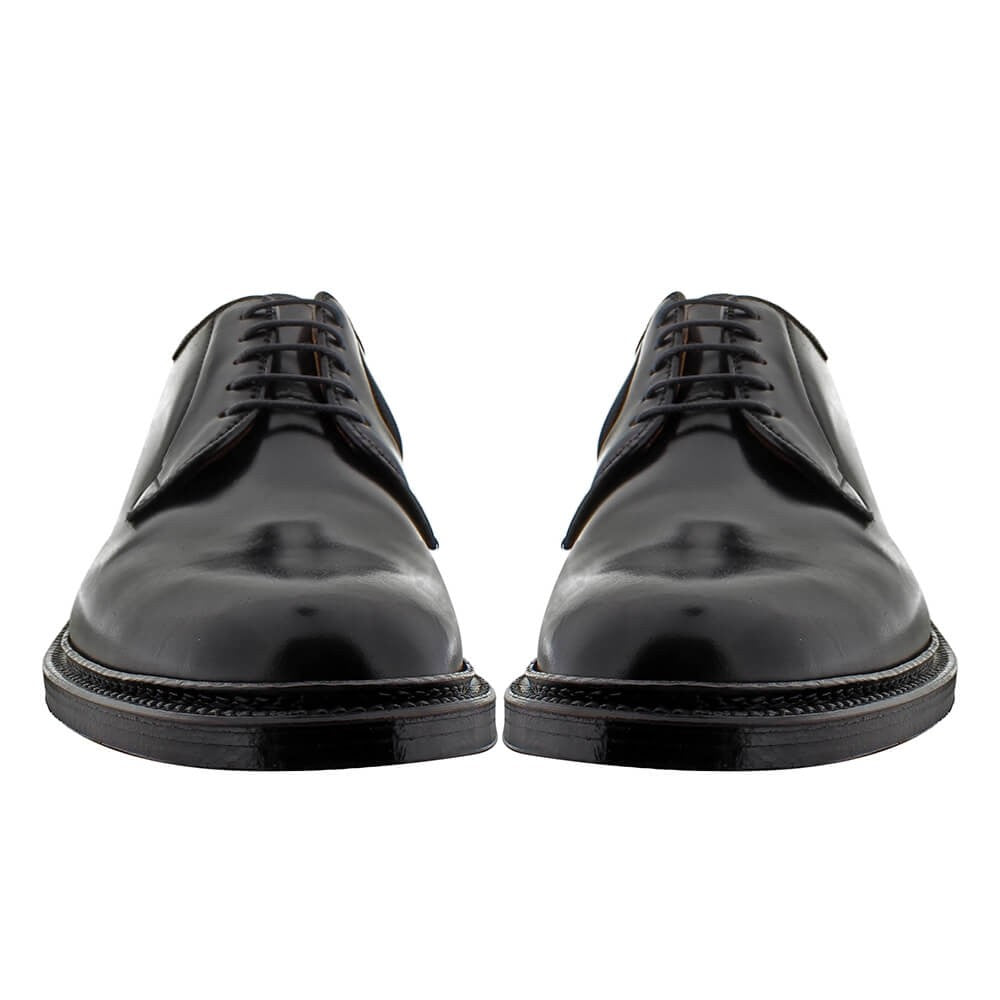 7 CM / 2.76 Inches CMR CHAMARIPA Stand Tall in Style with Height Increasing Plain Toe Blucher Shoes - Black Shell Cordovan Men's Taller Shoes