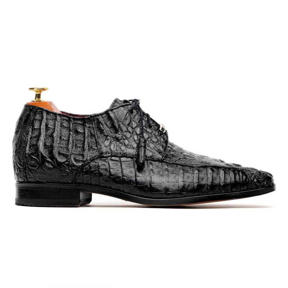 7 CM/2.76 Inches CMR CHAMARIPA Men's Exotic Crocodile Leather Derby Shoes