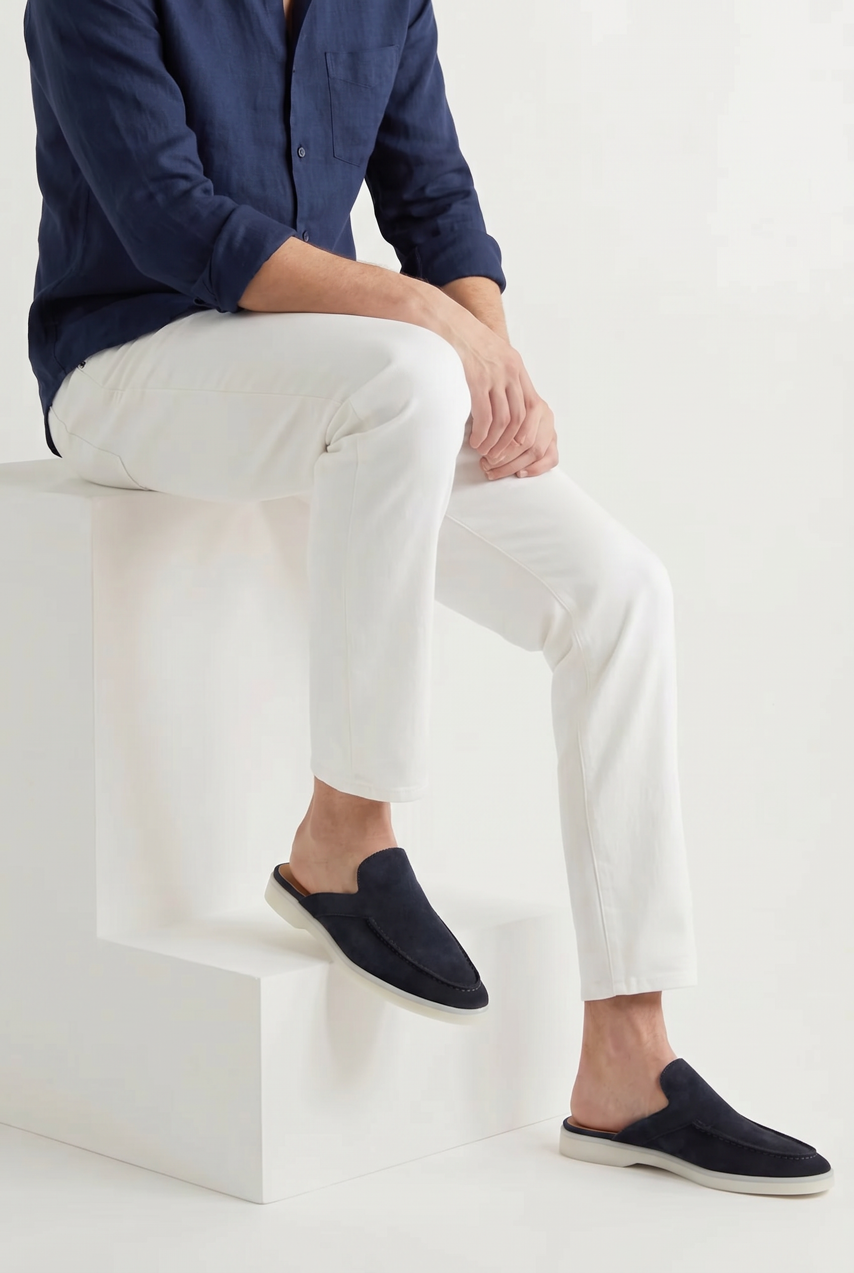 Yacht Suède Mule V2 Navy