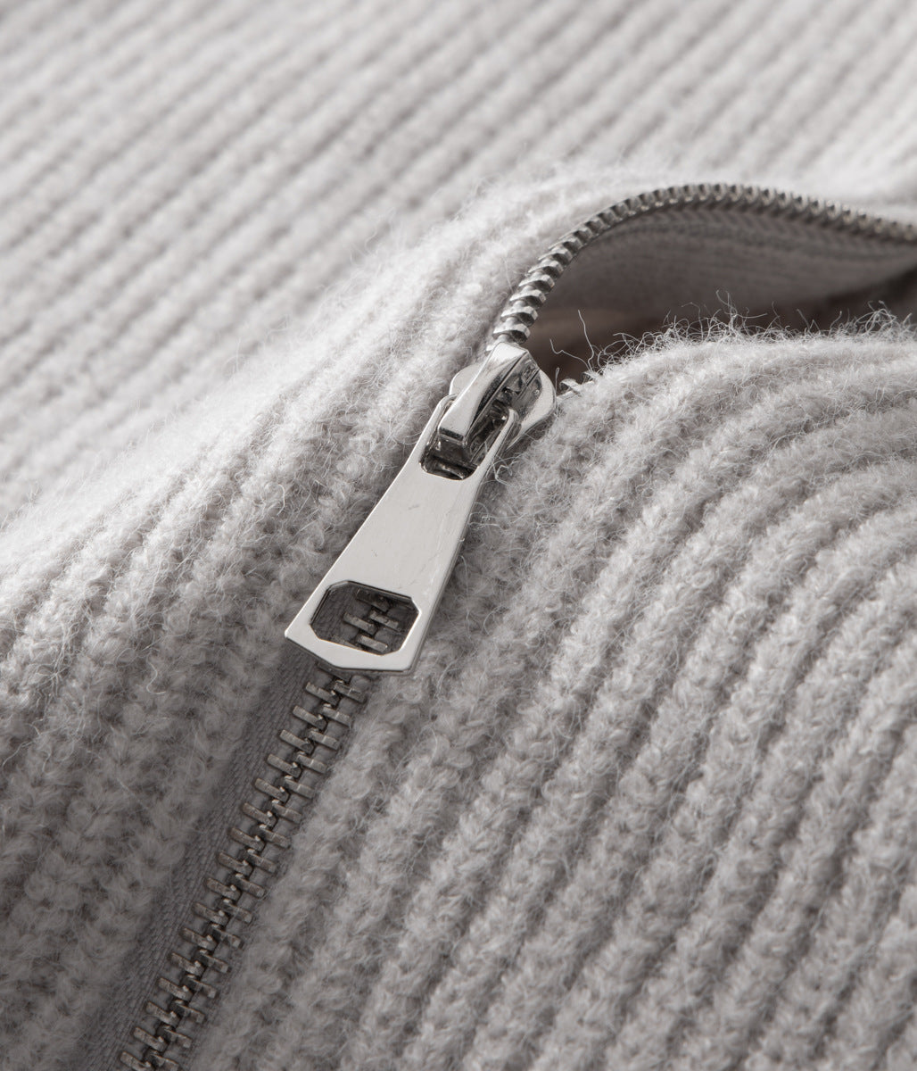 Cavallo 100% Wool Zip Cardigan