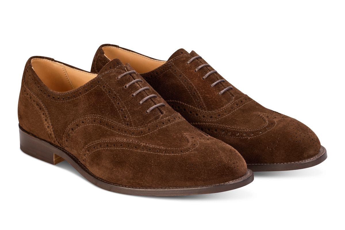 Epsom JS9524 Brogue Oxford City Shoe - Chocolate (Multiple Width Fittings)