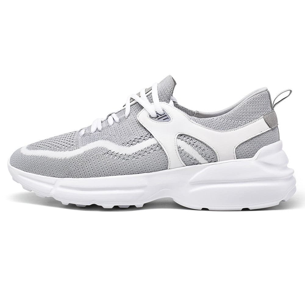 7CM / 2.76 Inches CMR CHAMARIPA Elevate Your Style with Lightweight Gray Knit Sneakers