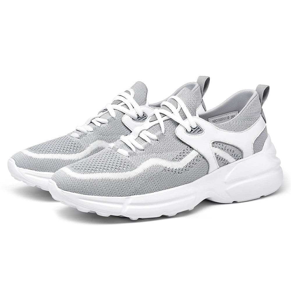 7CM / 2.76 Inches CMR CHAMARIPA Elevate Your Style with Lightweight Gray Knit Sneakers
