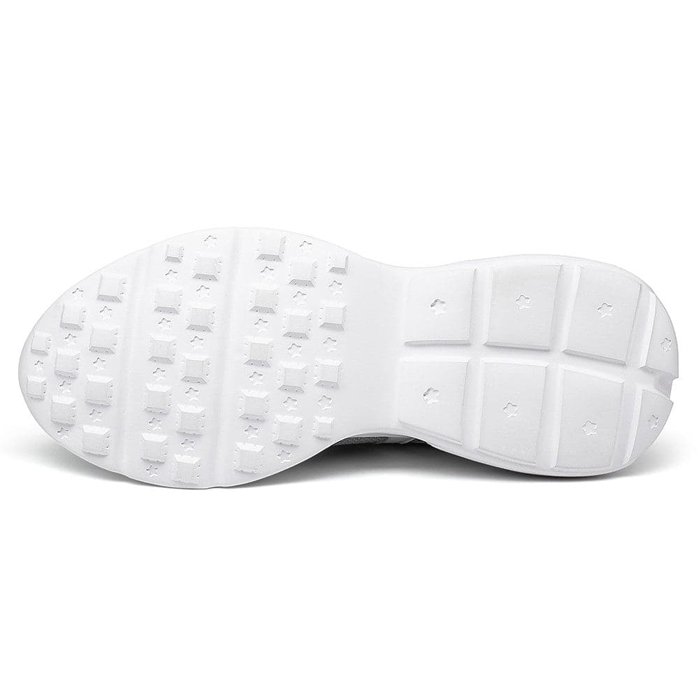 7CM / 2.76 Inches CMR CHAMARIPA Elevate Your Style with Lightweight Gray Knit Sneakers