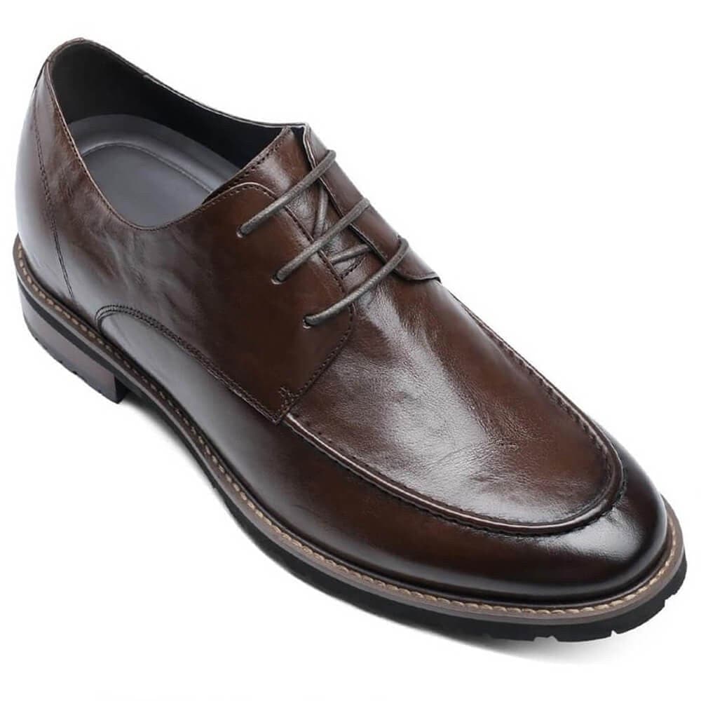 7 CM / 2.76 Inches CMR CHAMARIPA Height Increasing Shoes - Coffee Derby Dress Shoes