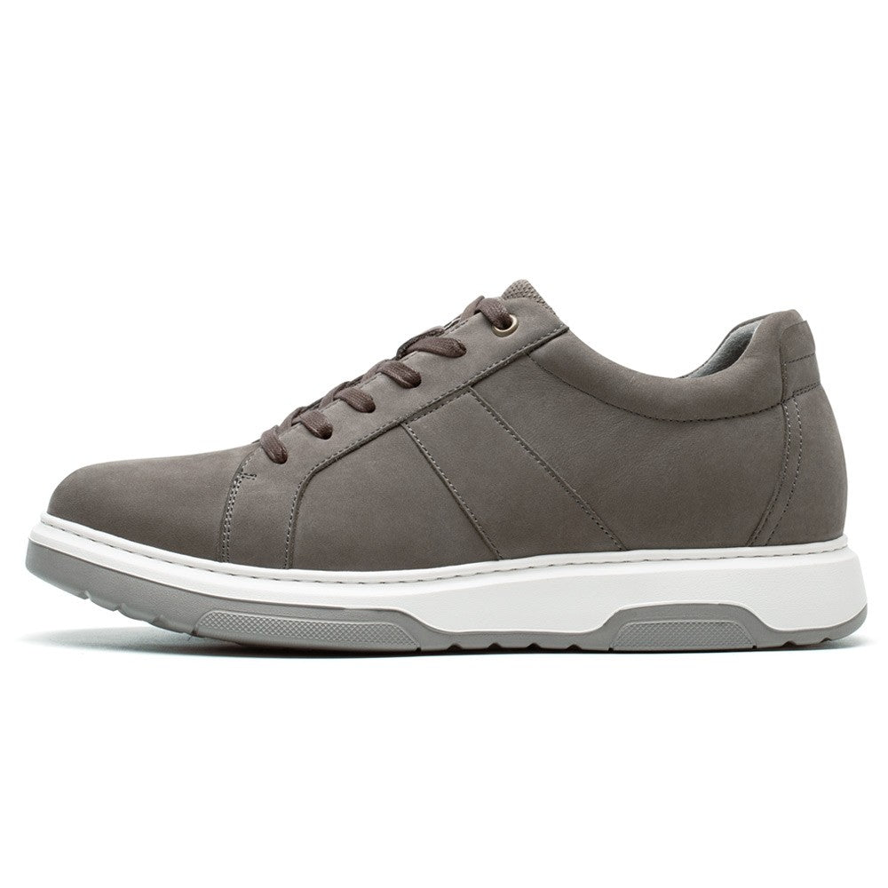 7 CM / 2.76 Inches CMR CHAMARIPA Height Increasing Shoes Gray Nubuck Leather Men's Casual Shoes