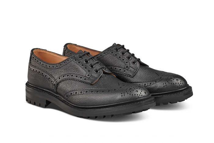 Ilkley Country Shoe - Black Scotch Grain