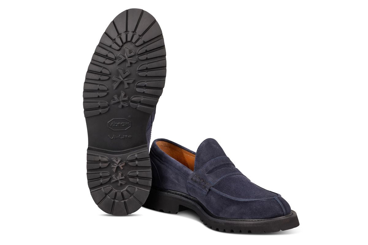 James Penny Loafer - Navy Castorino Suede