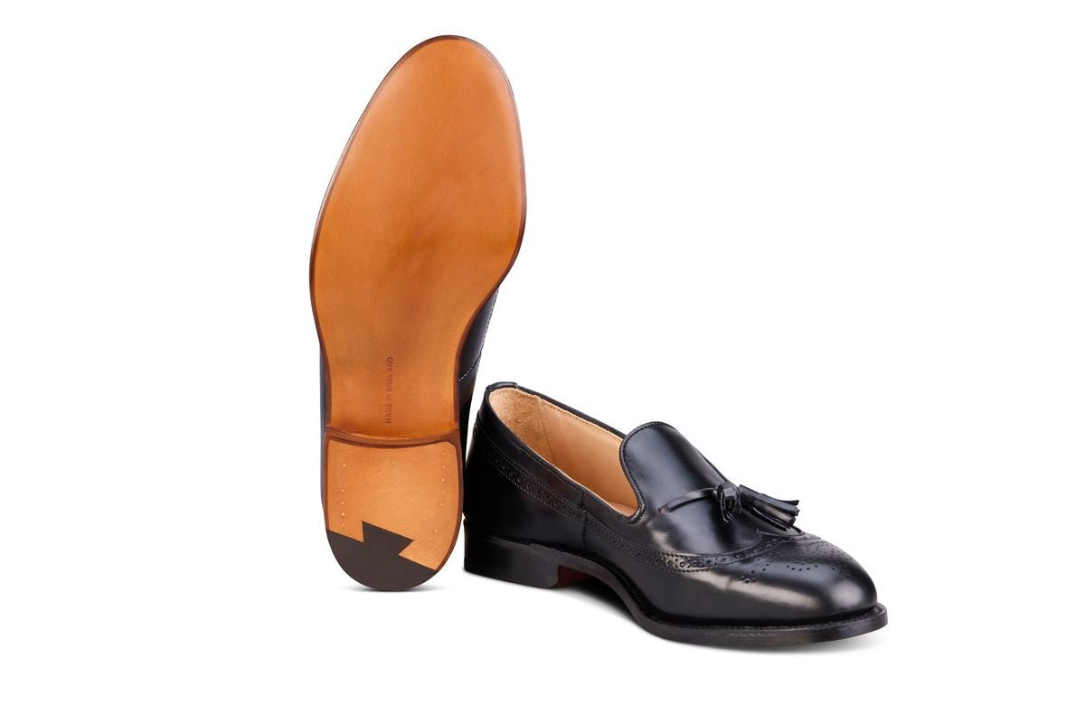 Leydon Tassel Loafer - Black Calf