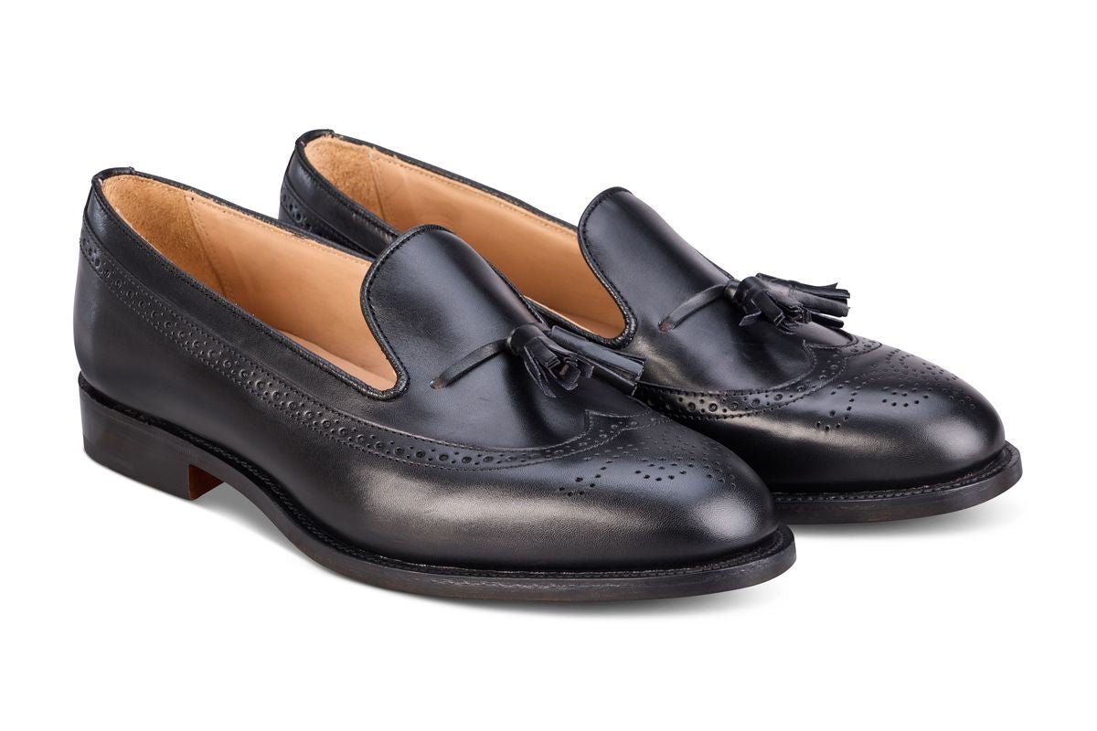 Leydon Tassel Loafer - Black Calf