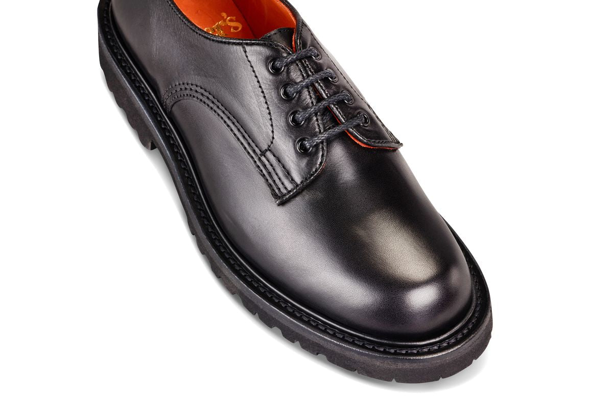 Linda Derby Tramper Shoe - Black Ecopel