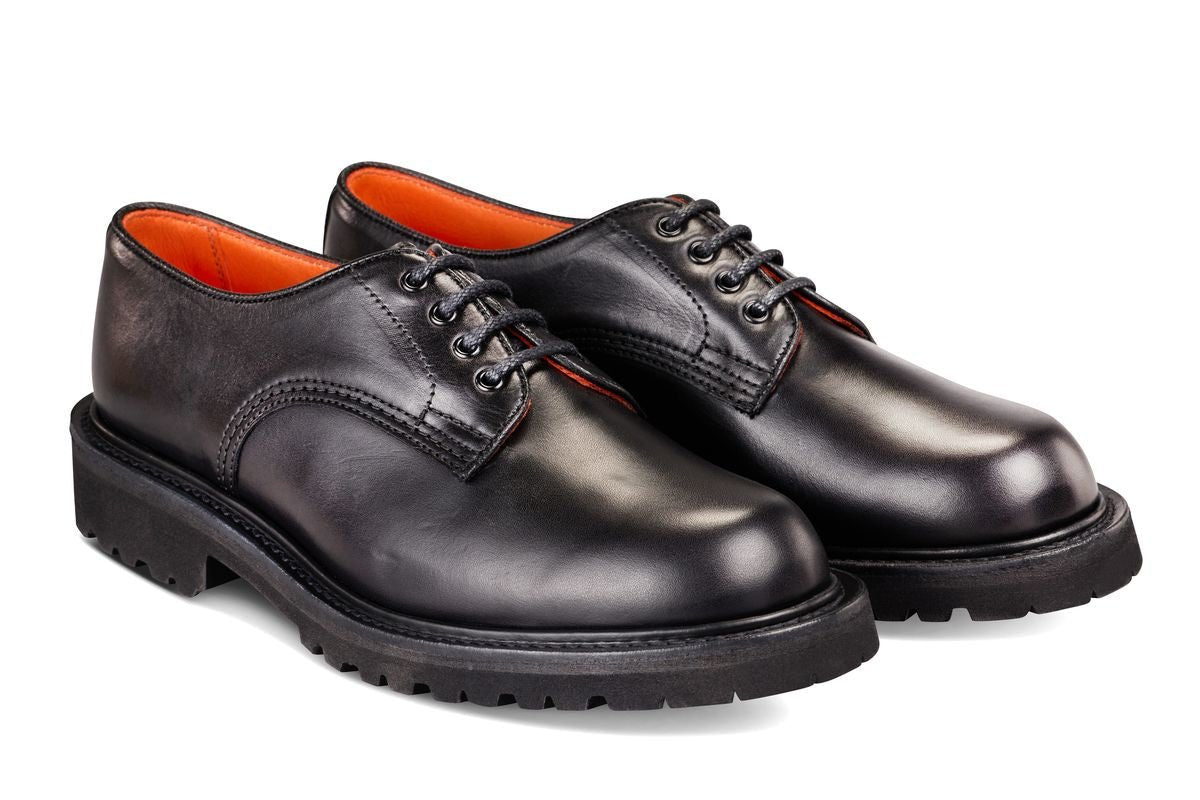 Linda Derby Tramper Shoe - Black Ecopel