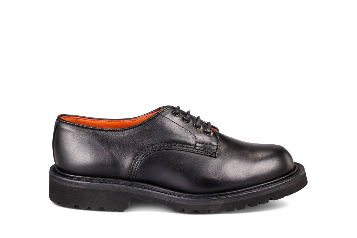 Linda Derby Tramper Shoe - Black Ecopel