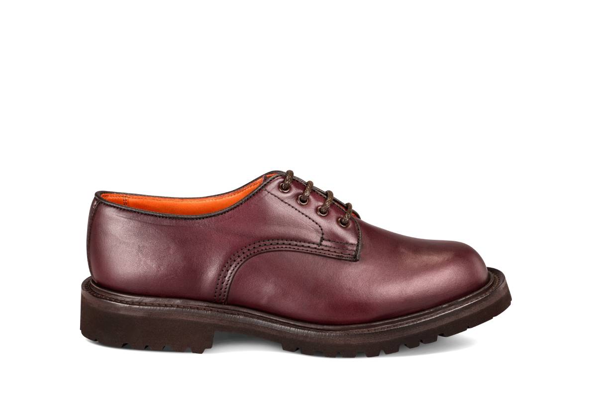 Linda Derby Tramper Shoe - Burgundy Ecopel