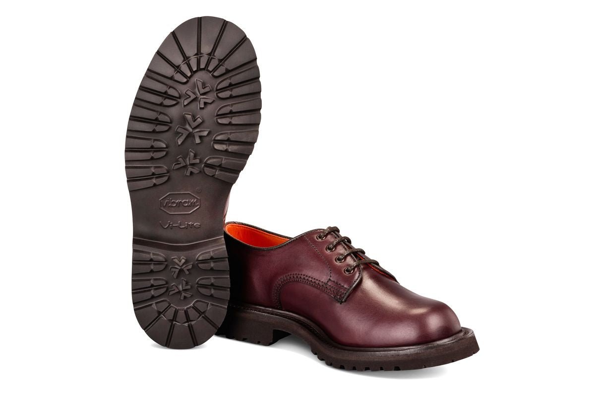 Linda Derby Tramper Shoe - Burgundy Ecopel