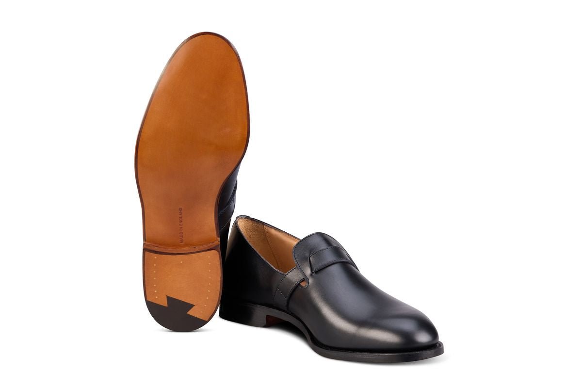 Niles Single Buckle Loafer - Black Calf