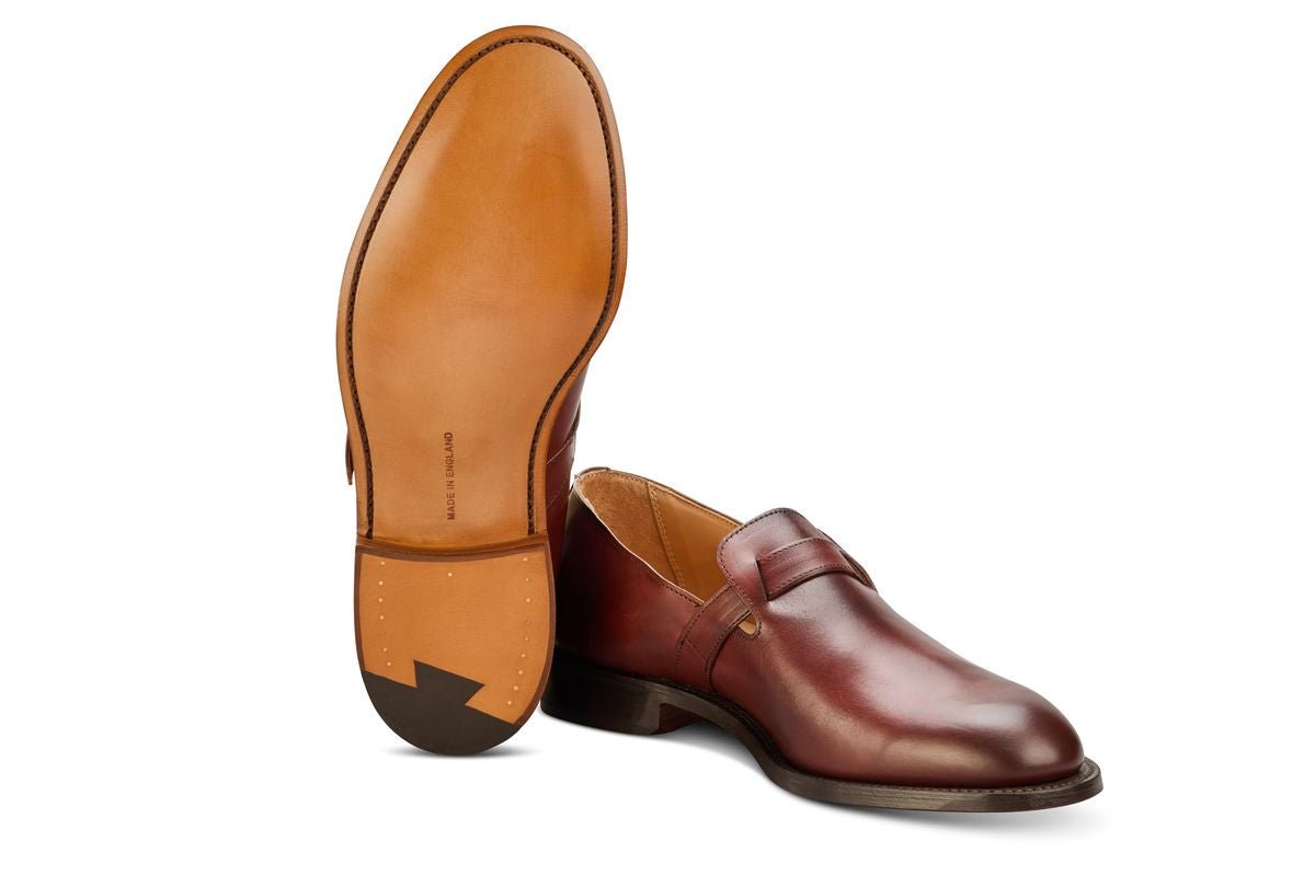 Niles Single Buckle Loafer - Burgundy Burnished