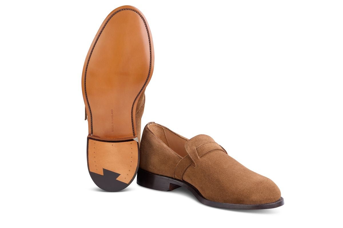 Niles Single Buckle Loafer - Snuff Repello Suede