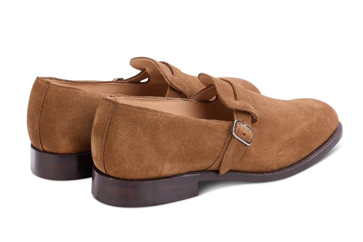 Niles Single Buckle Loafer - Snuff Repello Suede
