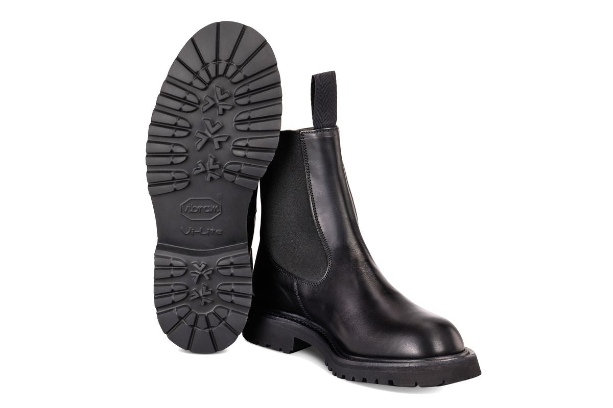 Paula Chelsea Boot - Black Ecopel