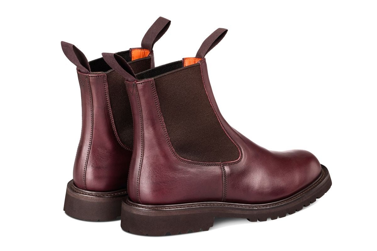 Paula Chelsea Boot - Burgundy Ecopel
