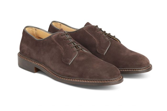 Robert Derby Shoe - Coffee Suede