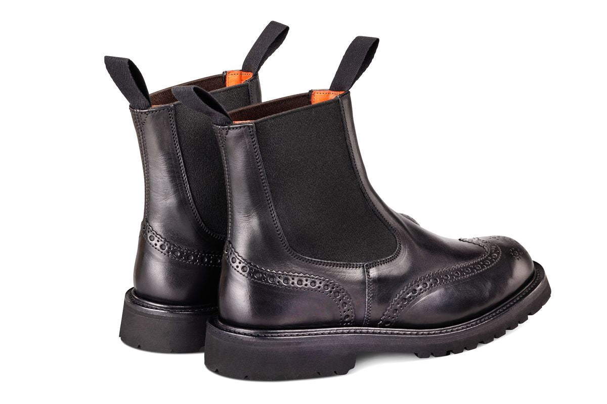 Silvia Country Dealer Boot - Black Ecopel