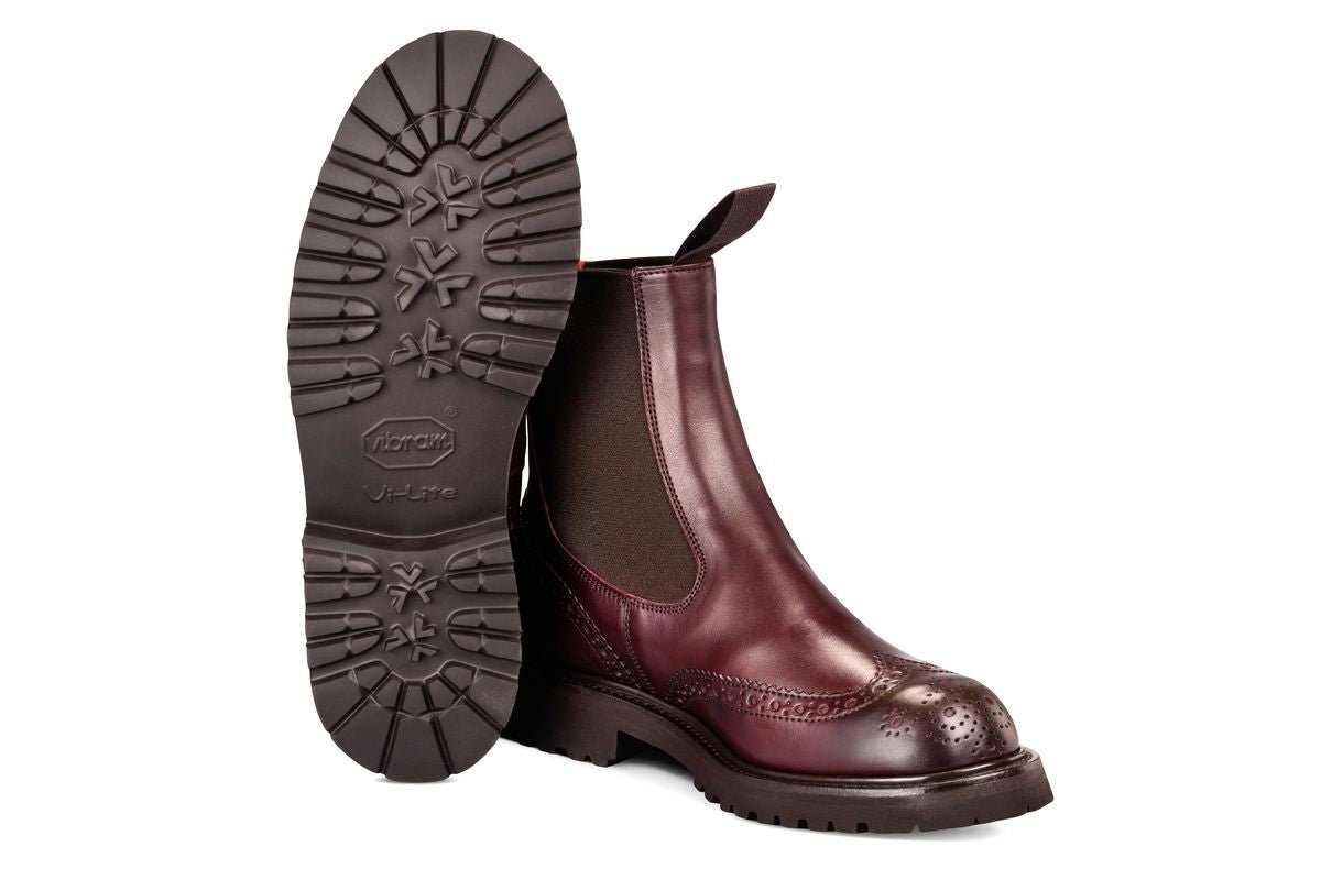 Silvia Country Dealer Boot - Burgundy Ecopel