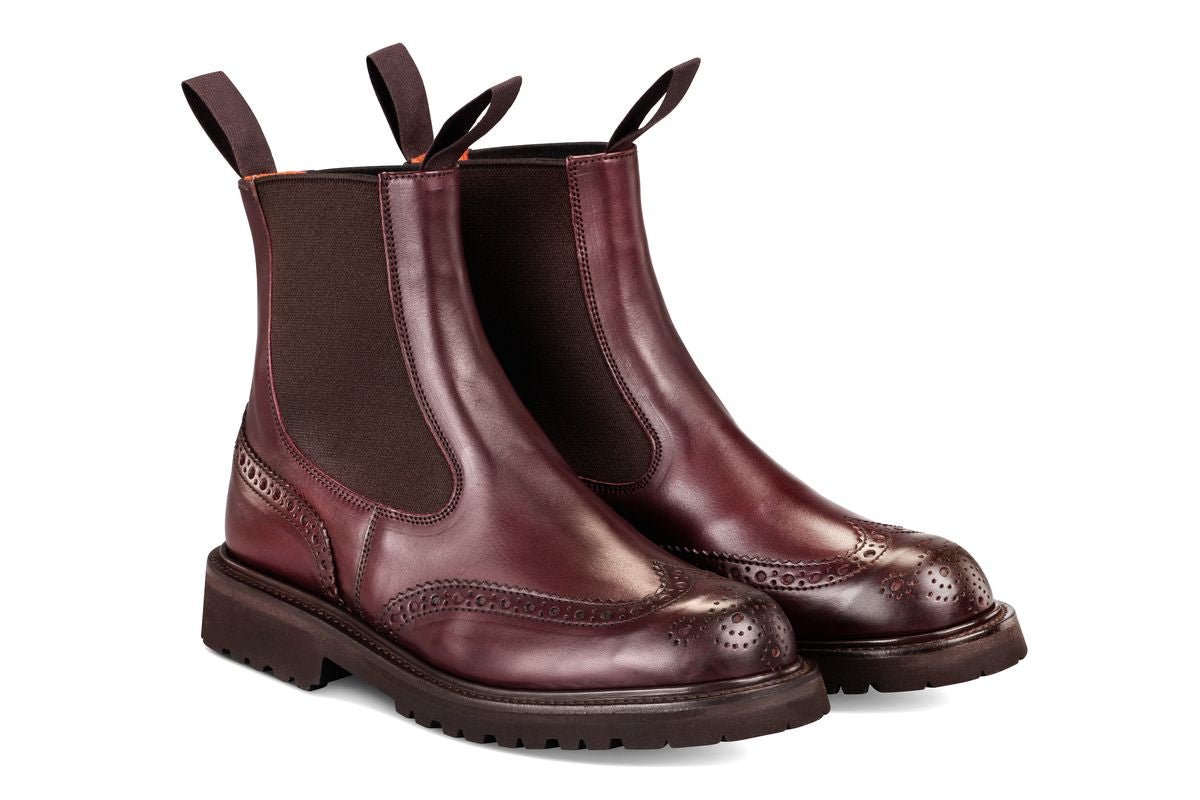 Silvia Country Dealer Boot - Burgundy Ecopel